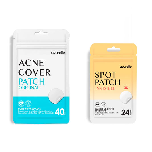 AVARELLE Hide-and-remove Kit Pimple Patches | Hydrocolloid Acne Patches for Blemishes and Zit for Face, Vegan, Cruelty Free