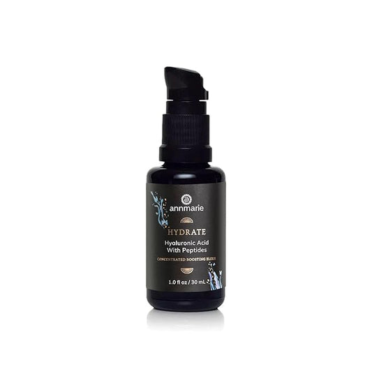 Annmarie Hydrate Concentrated Boosting Elixir - Hyaluronic Acid with Vegan Collagen Peptides, 30ml | Deeply Hydrates, Plumps, and Strengthens Skin | MADE SAFE Approved for All Skin Types