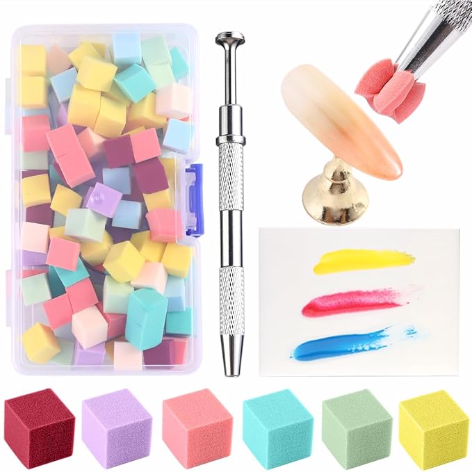 100Pcs Soft Nail Sponges for