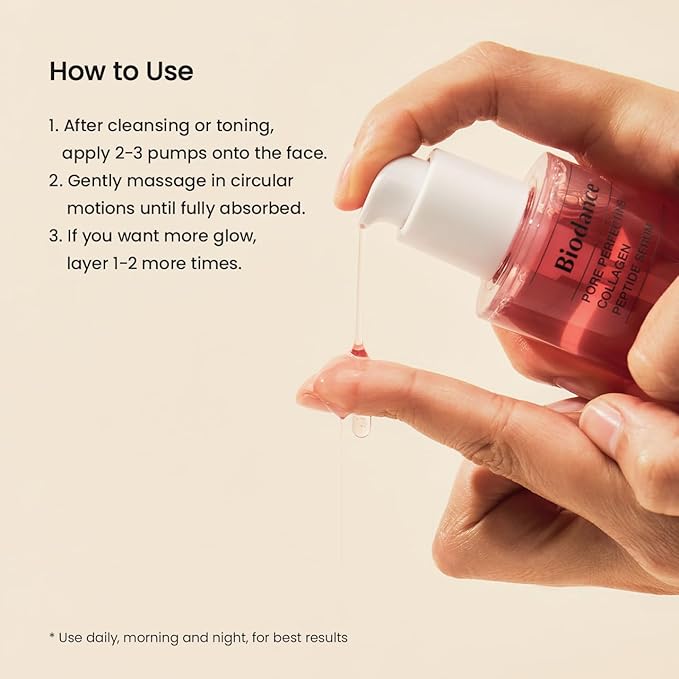 BIODANCE Pore Perfecting Collagen Peptide Serum, Skin Firming & Radiance Boost, Makeup Prep Serum for All Skin Types, Korean Skincare | 1.01 fl.oz x 1 ea