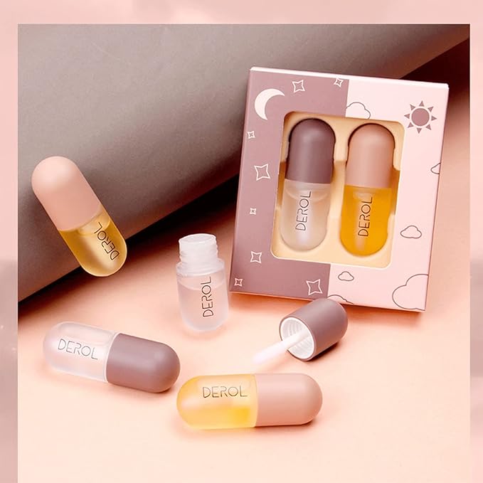 DEROL Lip Plumper Set,Natural Lip Plumper Gloss