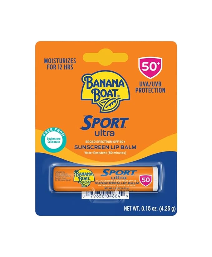 Banana Boat Sport Performance Sunscreen Lip Balm SPF 50 0.15 oz (Pack of 5)