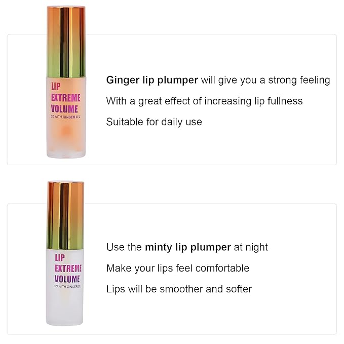 2pcs Lip Plumper Mint Ginger Extract Irritating