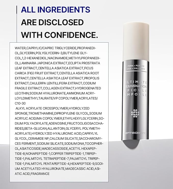 Ultimate Rejuvenation Spicule Ampoule – Korean Skincare PDRN Serum for Anti-Wrinkle, Pore Care & Skin Renewal – Dermatologist-Tested, Brightening Ampoule for Radiant, Smooth Skin – 50ml