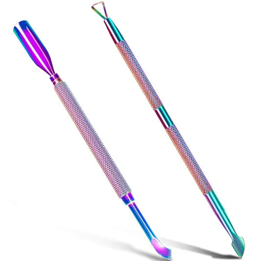 2PCS Metal Chameleon Cuticle Pusher