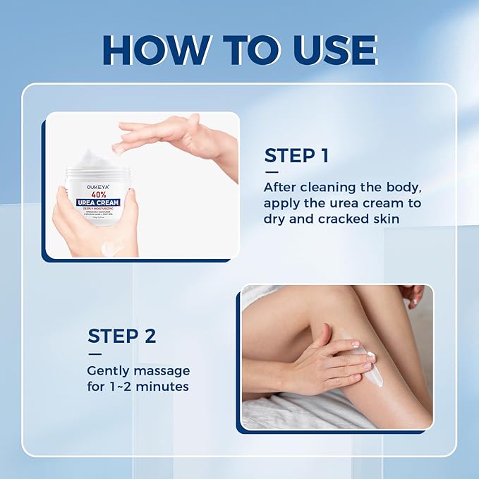 OUKEYA 42% plus Salicylic Acid 2% with 40 percent Urea Cream 40 percent Intensive Repair Treatment for Cracked Skin on Hands, Heels, Elbows, Relief for Dry FeetEnhanced Pump Dispenser Packaging 2 Pack
