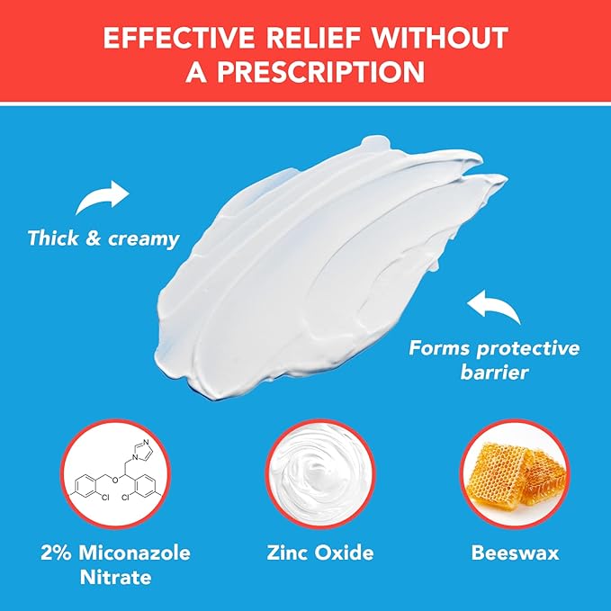 Triple Paste AF Anti Fungal Ointment for Skin Treats Most Jock Itch, Athletes Foot and Ringworm - 2% Miconazole Antifungal Cream - 2 Oz Tube - Pack of 2 - (Packaging May Vary)