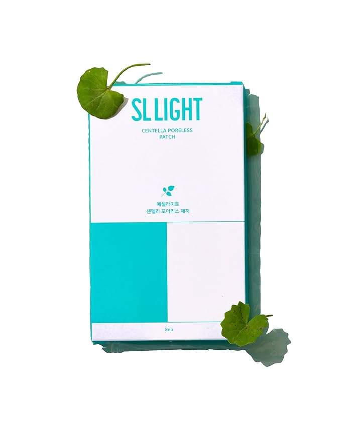 Centella Poreless Patches (1 Box, 8ea) | Hydrocolloid Nose Pore Patch for Blackhead Removal | Calming Facial Patch with Centella Asiatica for Nose Area | Sebum Control | Korean Skincare