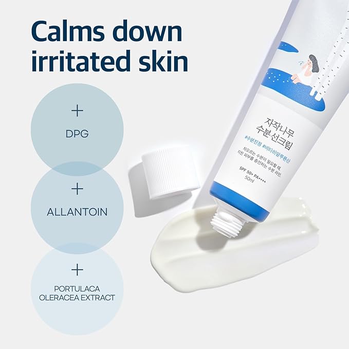 ROUND LAB Birch Juice Moisturizing UV LOCK + Dokdo Cleansing Oil + Dokdo Cleanser, Deep Moisturizing Makeup Blackhead Impurities Remover, Korean Skincare