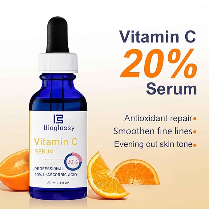Vitamin C Serum 20%, Professional Vitamin C Face Serum Anti Aging Skin Care, Enhance Skin Radiance Reduce Fine Lines & Wrinkles for Women