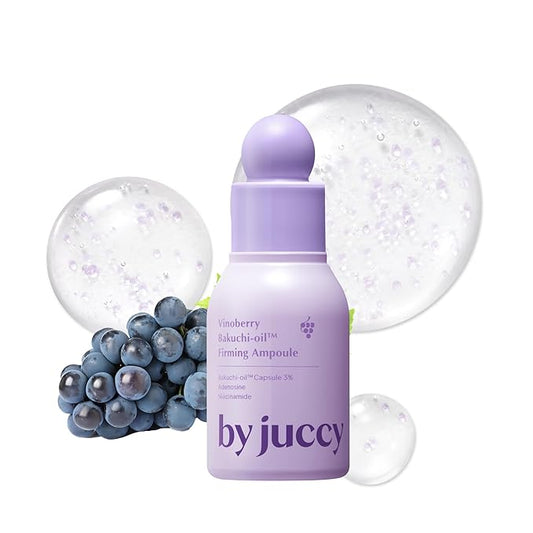 By Juccy Vinoberry Bakuchi-oil 30,000 ppm Firming AmpouleㅣWrinkle-Softening & Texture-Perfecting | Bakuchioil, Viniferatrol, Peptides, Cica | Skin Elasticity&Even Skin ToneㅣKorean Skincare 1.01 Fl.oz