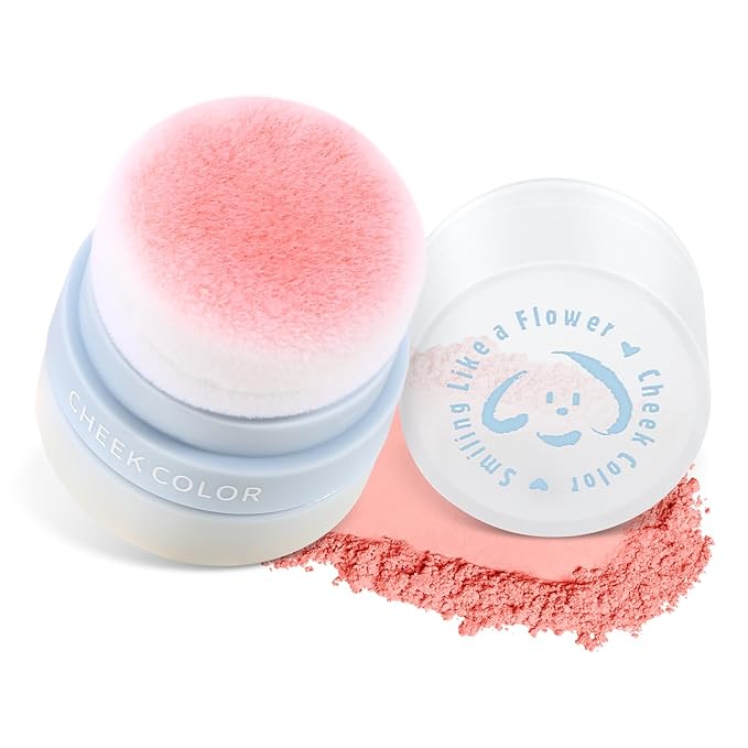 Boobeen Powder Blush for Cheeks, Air Cushion Matte