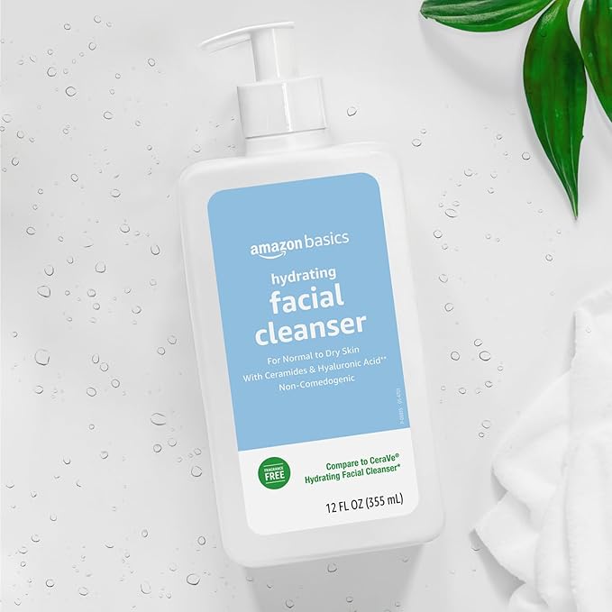 Amazon Basics Hydrating Facial Cleanser, 12 Fl Oz, Pack of 1