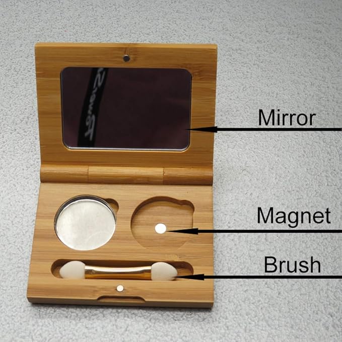 1 Piece Bamboo Empty Eye Shadow Case Box