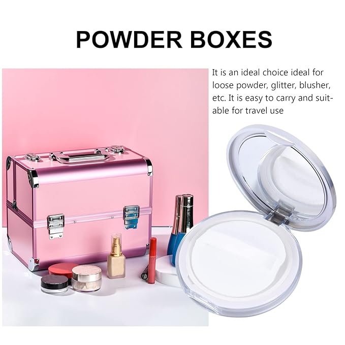 Artibetter Empty Reusable Powder Box 2pcs Loose Powder 5g
