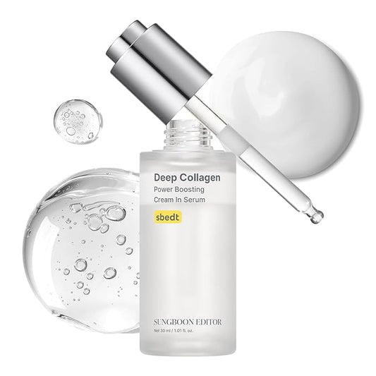 SUNGBOON EDITOR Deep Collagen Anti-Wrinkle Cream In Serum | Volufiline, Real Collagen, Skin Volumizing, Glass Skin, Elasticity for Aged Skin, Korean Skin Care, Serum for Face, 1.01 fl. oz