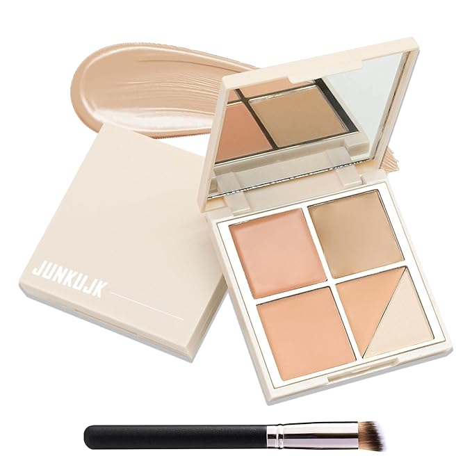 5 Colors Correcting Concealer Palette,Waterproof Long Lasting Cream