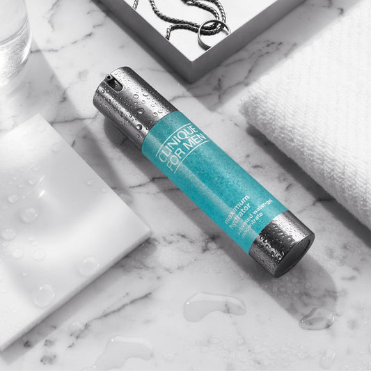 Clinique For Men Starter Kit Set For Daily Intense Hydration | Face Wash, Cream Shave, Maximum Hydrator Activated Water Gel Concentrate