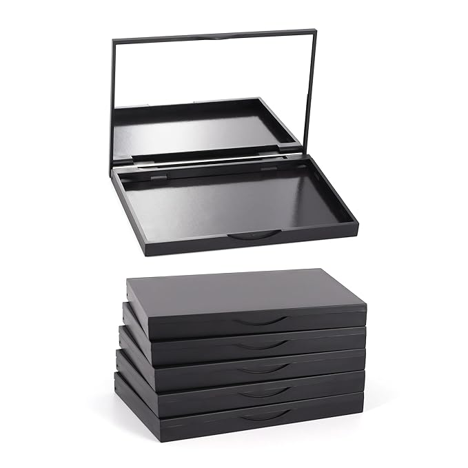 5 Pack Magnetic Makeup Palette with Mirror, Empty