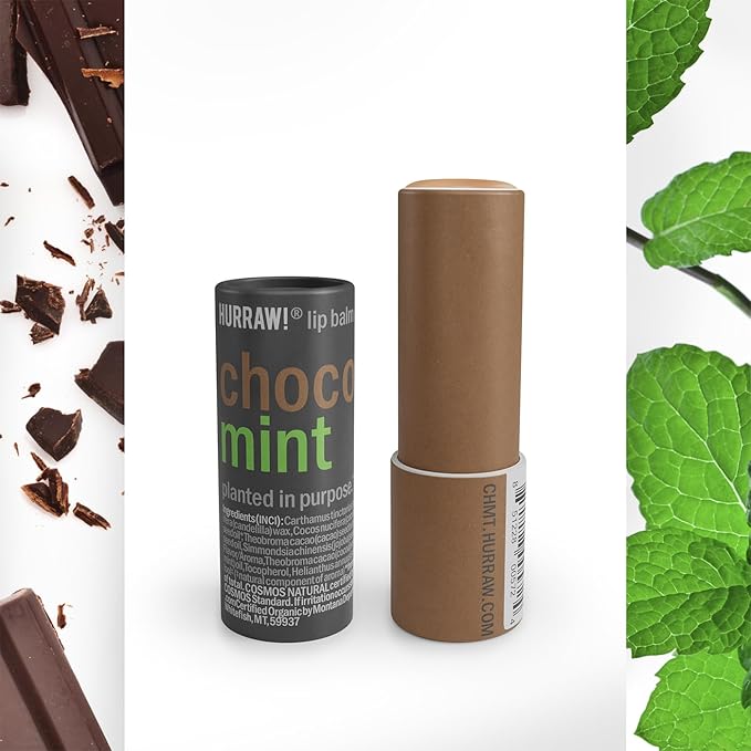 Hurraw! Chocolate & Mint Lip Balm,