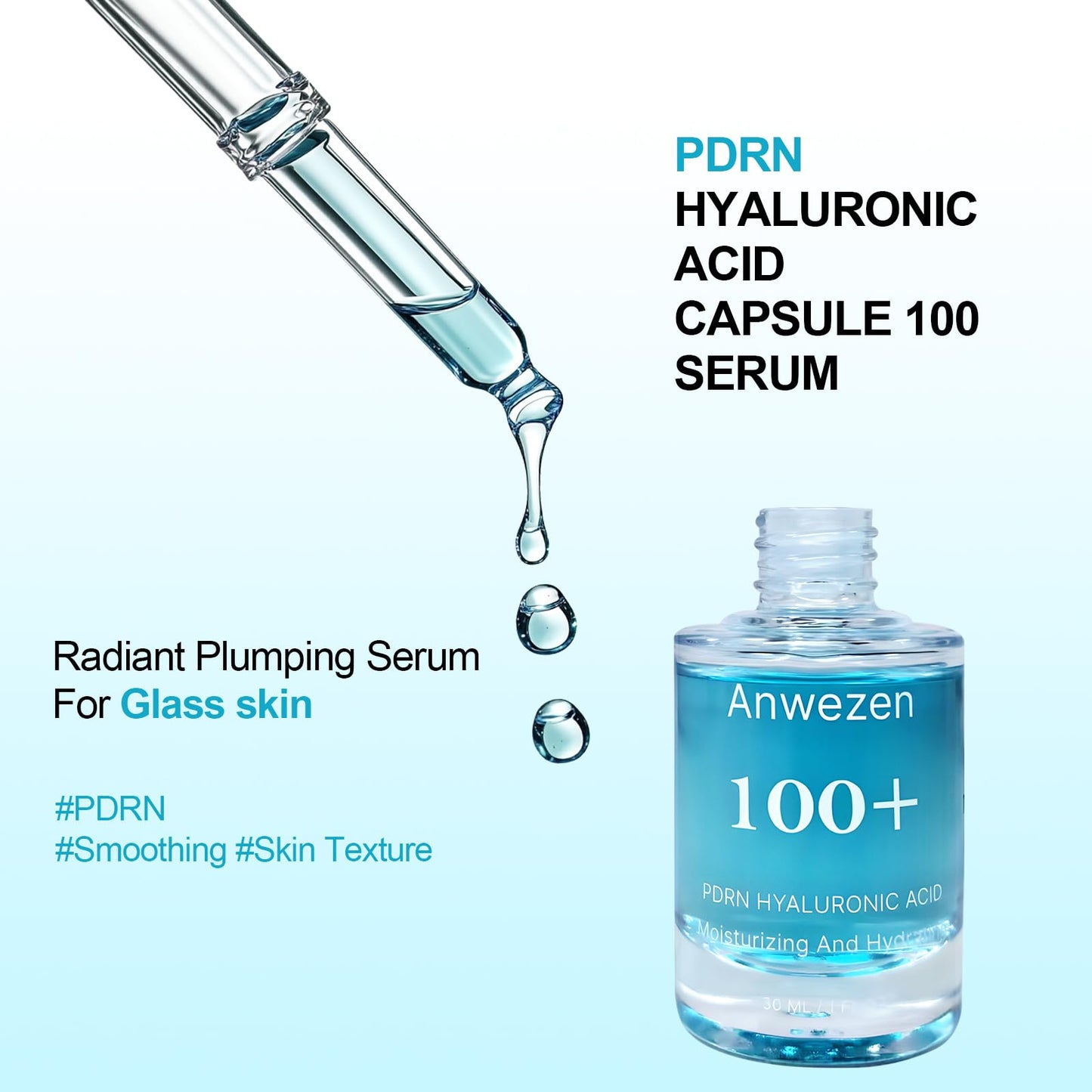 Salmon DNA PDRN Serum,Niacinamide Serum for Face,Hydrating & Moisturizing & Firming, Uneven Skin Tone, Korean Skincare(30ml/1.01 fl.oz.)