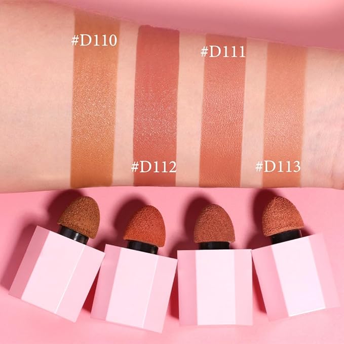 evpct 2Pcs Soft Cream Velvet Liquid Blush Makeup