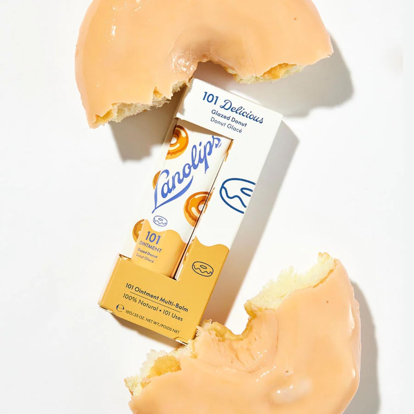 Lanolips 101 Ointment - Lanolin Lip Balm for Smooth, Hydrated & Healthy Lips - Multipurpose Lip Ointment with Lanolin Oil for Dry Lips, Cuticles & More - Glazed Donut (0.52 oz)