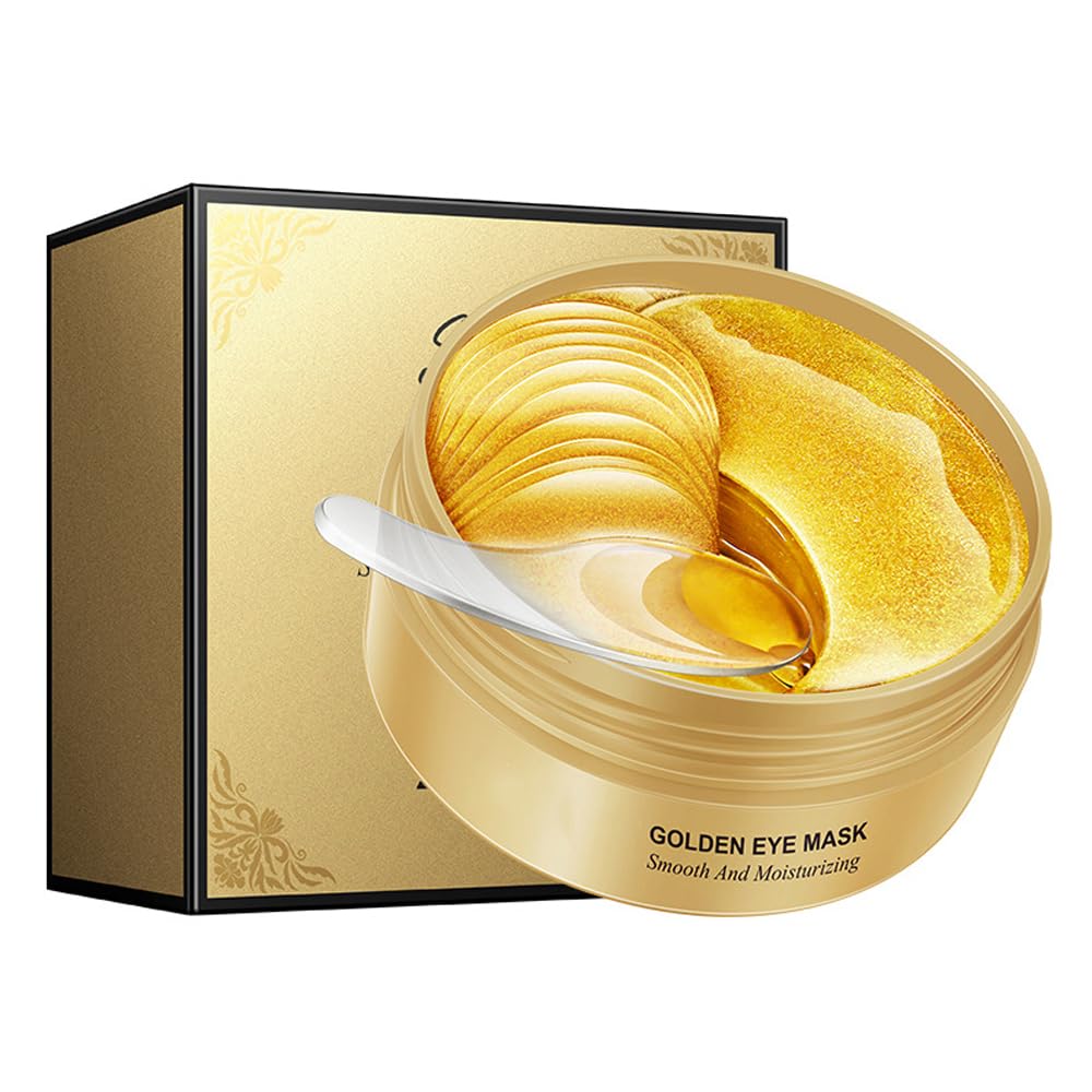 Blopuivo 60 Pairs Lip Masks with Eye Mask, 24K Collagen Under Eye Patches for Dark Circles and Puffy Eyes, Reduce Lip Wrinkles, Anti Chapped & Remove Lip Dead Skin, Nourishes the Lip & Eye Skin