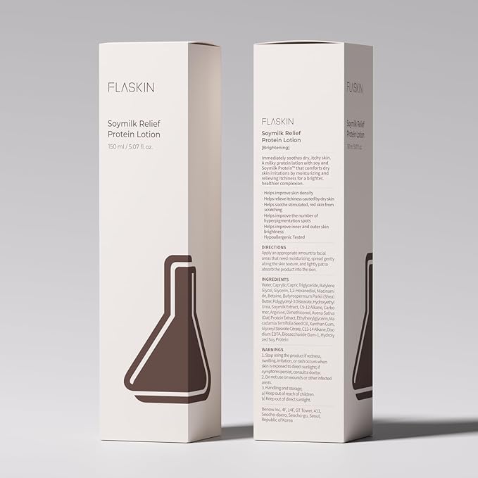 Milky Lotion | Soymilk Relief Protein Lotion | Skin Barrier Support, Hydration, Glow, Brightening | OAT and SOYBEAN EXTRACT, Niacinamide | Dry, Flaky Skin | Korean Skincare | 5.07 fl.oz.