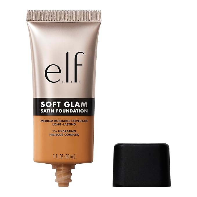 e.l.f. Soft Glam Foundation, Medium Coverage, Long-Lasting & Tan Warm
