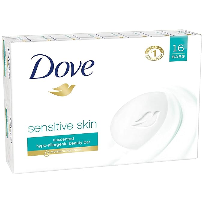 Dove Sensitive bar Soap (16 /4 Oz Net Wt 64 Oz),, ()