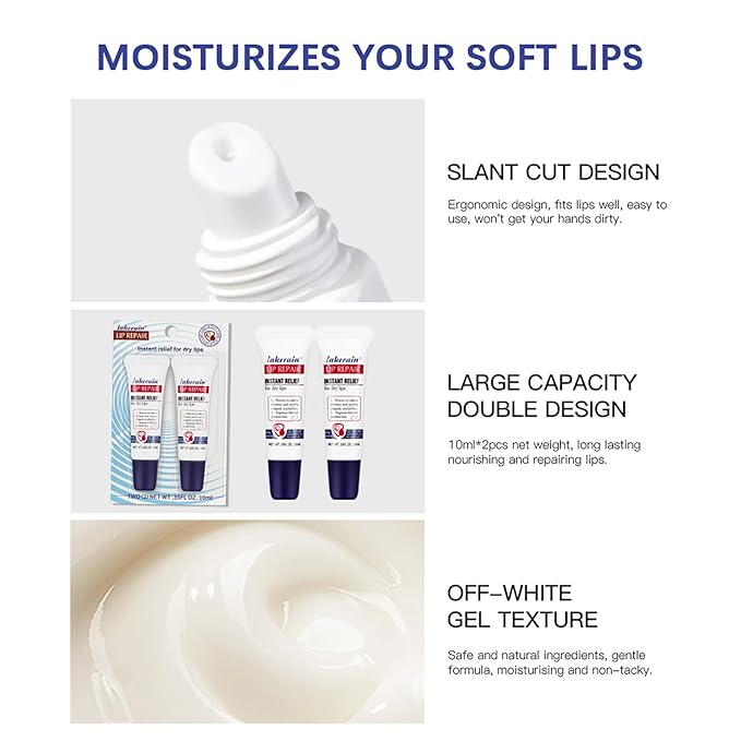 2Pcs Natural Lip Balm - Moisturizing