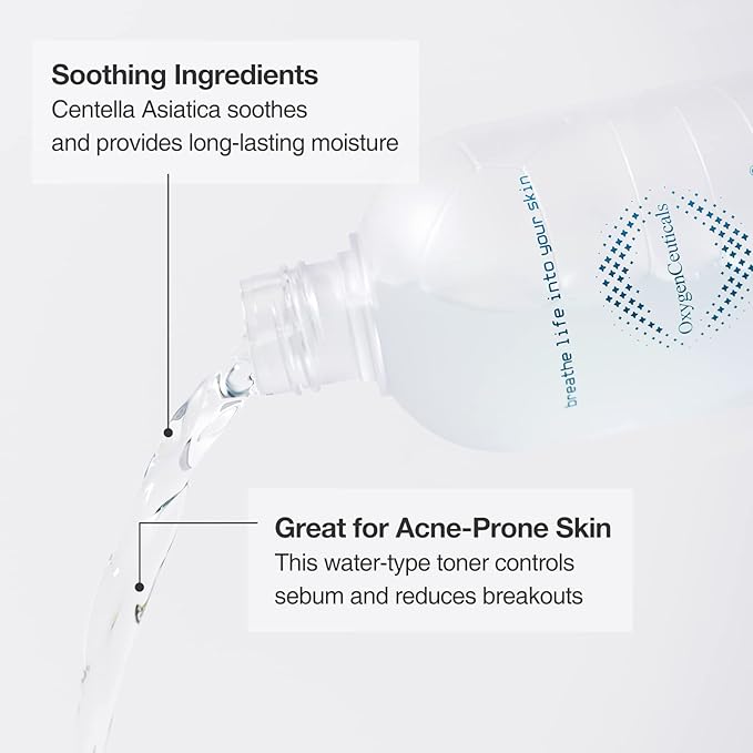 Skin Balancing Toner – Hydrating & pH Balancing Facial Toner with Centella, Lavender & Freesia Extracts, Improves Skin Texture for Oily & Combination Skin. 4.23 fl.oz (120ml)