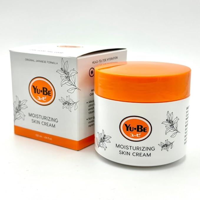 Yu-Be Moisturizing Skin Cream 4.4 Fl. Oz. Jar I Deeply Hydrating Non-Greasy Moisturizer for Dry Skin I Soothing Camphor Calms, Cools, & Relieves Skin I Vitamins Nourish, Repair & Rejuvenate (3)