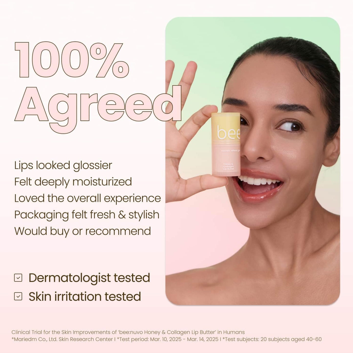 beenuvo Honey & Collagen Lip Butter, Hydrating Lip Treatment, Overnight Lip Mask, Moisturizing Lip Balm with Jojoba Oil & Squalane, Lip Care, Korean Skin Care (0.45 oz)