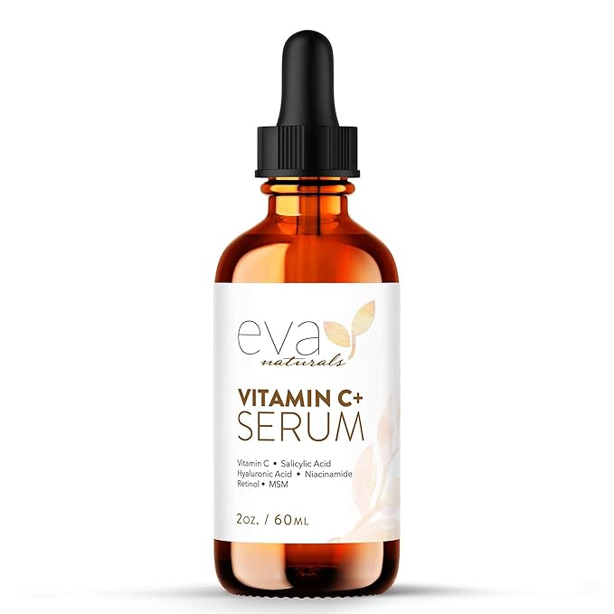 Vitamin C Serum for Face with Retinol & Salicylic Acid – Skin Clearing Acne Spot Treatment with Niacinamide, Hyaluronic Acid, MSM – Anti-Aging Facial Serum for Dark Spots and Blemishes