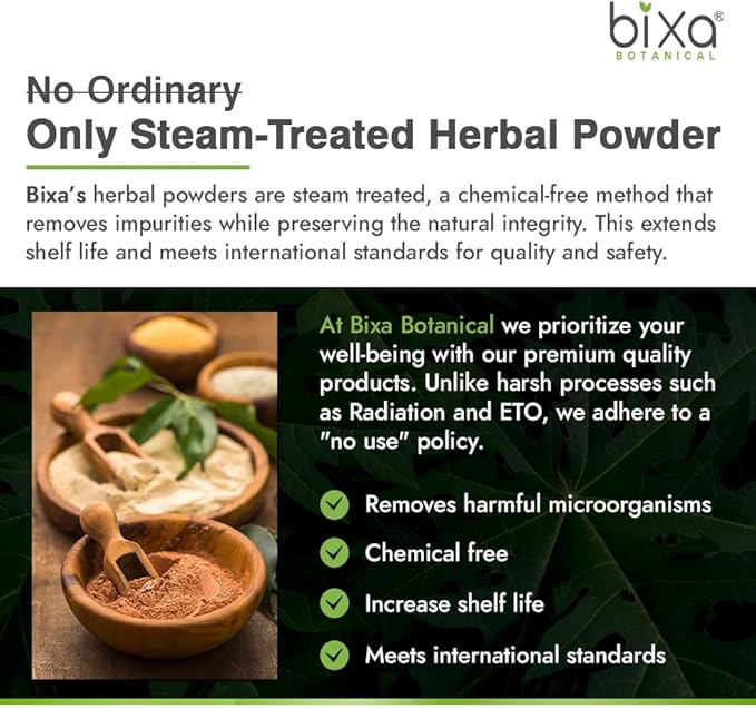bixa BOTANICAL Greater Galangal Root Powder | Alpinia Galanga (Kulinjan) | Perfect for Soups & Cooking | Ayurvedic Herbal Supplement, Kosher, Steam Treated, Non-GMO, Vegan, 100% Pure | 200g / 7oz