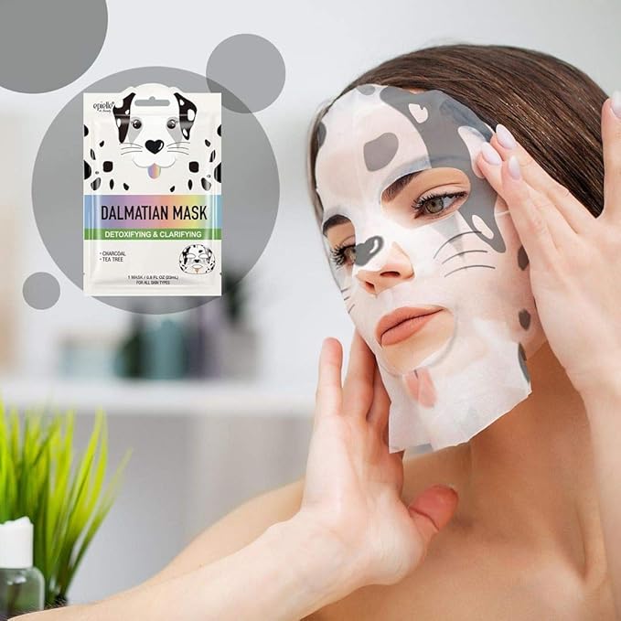 Epielle Animal Character Sheet Masks 12 Pack, Moisturizing & Rejuvenating Face Mask with Hyaluronic Acid & Vitamin E, Korean Skin Care, Girls Spa Party Favors, Sleepover, Self Care Gifts for Women