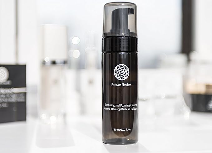 Forever Flawless Exfoliating and Foaming Face Cleanser and Makeup Remover with 100% Natural Diamond Powder, Deep Clean for Women and Mens Pores FF17, (150 ml)