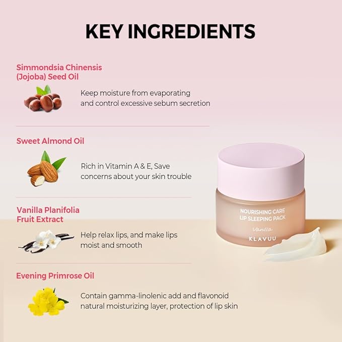 Klavuu Nourishing Care Lip Sleeping Pack (Vanila)