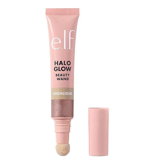 e.l.f. Halo Glow Highlight Beauty Wand, Liquid Highlighter Rose Quartz