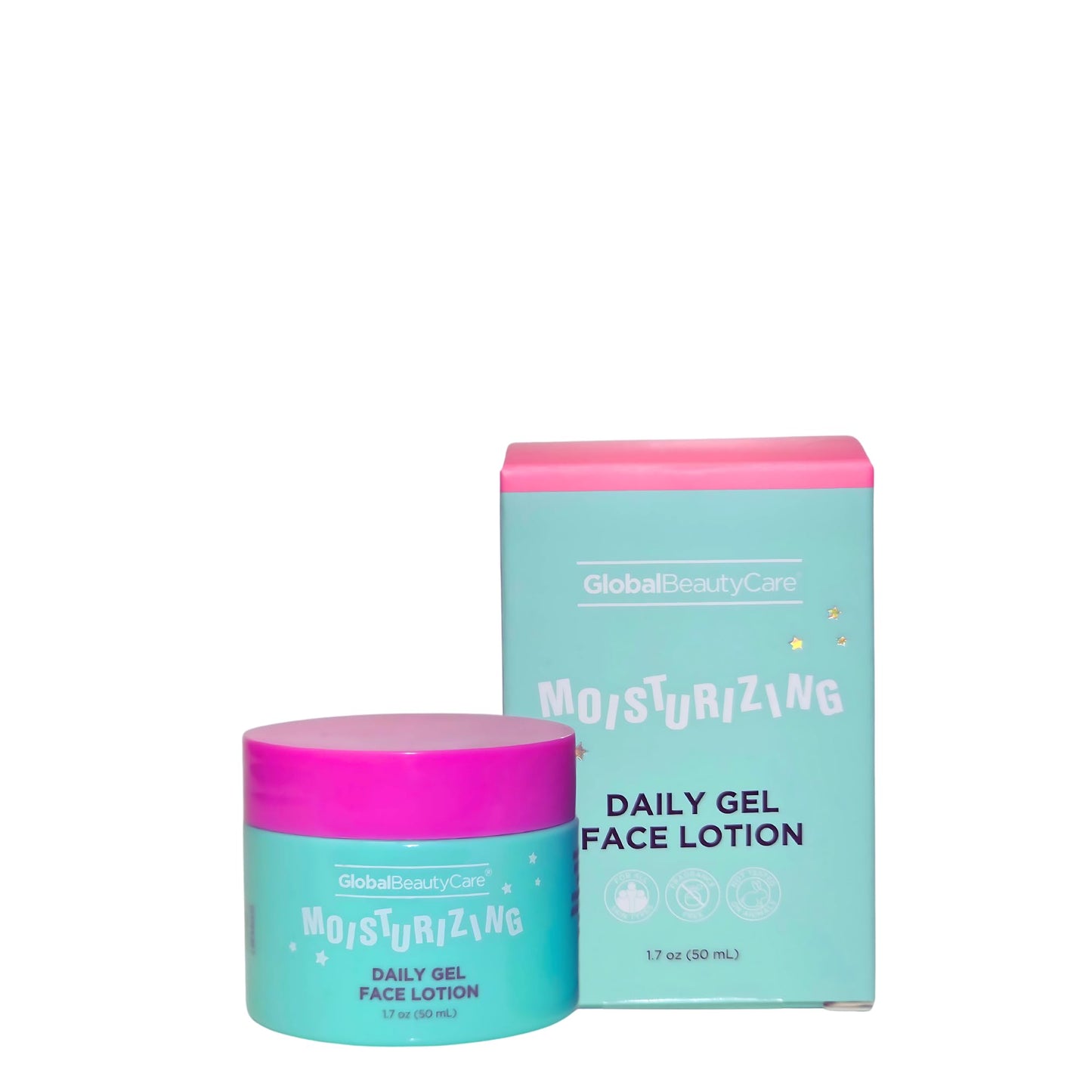 Global Beauty Care Youthful Skincare Set - Daily Gel Face Lotion (1.7oz), Face Wash (3oz), Toner Mist (3.4oz) & Hydrating Serum (1.7oz)– with Cocoa Butter, Glycerin, Cucumber, and Aloe – 4-Piece Kit