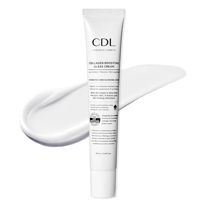 Collagen Boosting Glass Cream, Korean Glowing Skin Deep Hyrdration for 72 HR, Instant Elasticity Improving,PDRN Pomegrante Hyaluronic Acid, Korean SKin Care, 1.69 oz