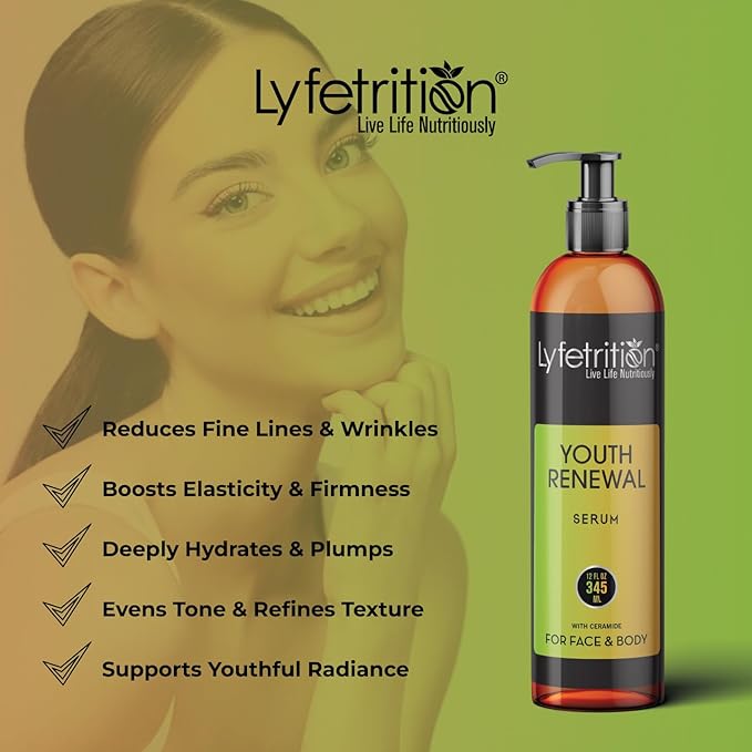 Youth Renewal Serum (Skin and Face Formula) | 12 fl oz Large Bottle | With Aloe and Retinol