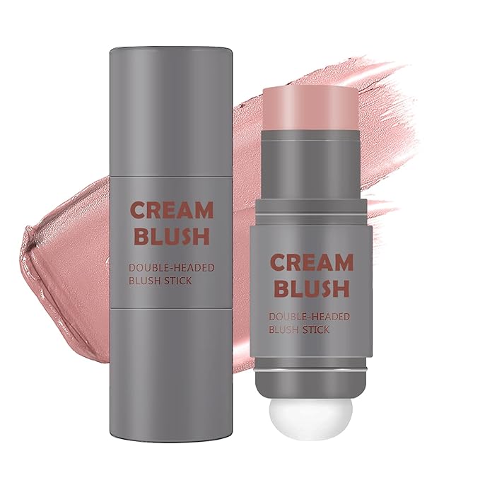 Cream Blush Stick with Sponge 3 in 1 Fairy Pink