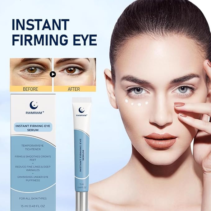 Instant Firming Eye Serum – 15ml(0.49 oz) – Targets Under-Eye Bags, Wrinkles, Dark Circles & Fine Lines – Anti-Aging Formula