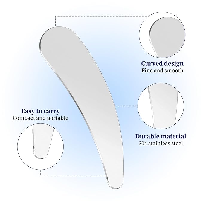 2Pcs Mini Metal Cosmetic Spatulas, Skincare SpatulaMixing