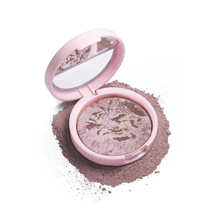 Go Ho Baked Bronzer Powder Makeup,Blush Glow Balance,Color Finish,04 Medium