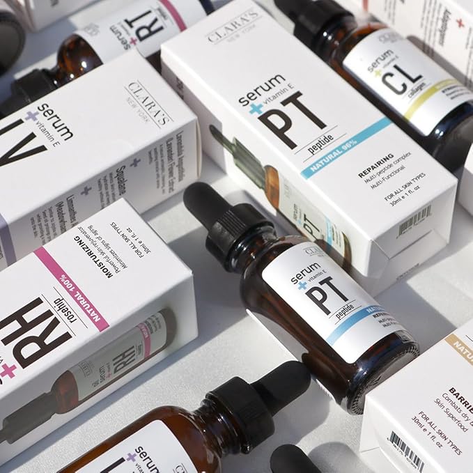 CLARA'S NEW YORK Retinol Facial Serum with Vitamin E – Anti-Aging, Wrinkle & Fine Line Reduction – Hydrating Face Serum – 30ml / 1 fl oz – Made in USA