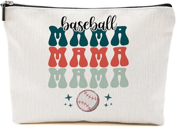 Baseball Gifts Mama Gifts Mom Gifts, Baseball Stuff Makeup Bag, Gifts for Mom Women Her Baseball Team Player, Baseball Mama Cosmetic Bag, Baseball Coach Gifts Toiletry Bag Christmas Birthday Gifts
